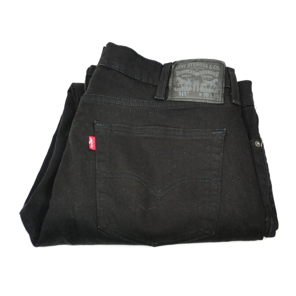 Levi's 511 Men's Size W38 L30 Black Straight Fit Denim Jeans